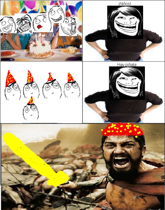 cumpleaños,fiesta,madre,piñata,this is sparta,troll