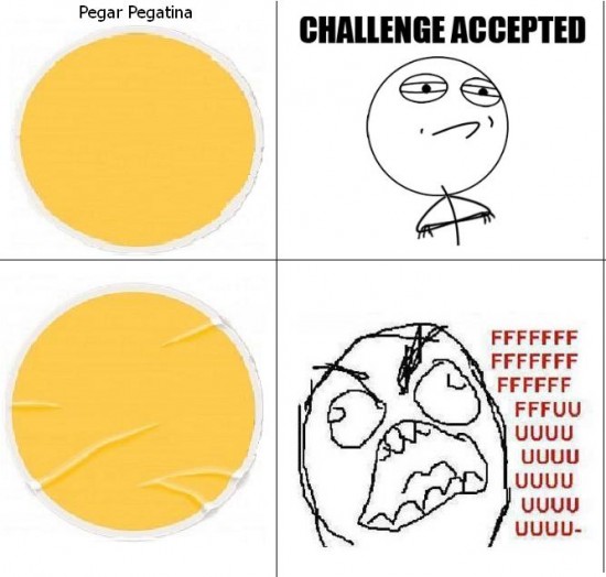 challenge accepted,fuuuu,pegatina