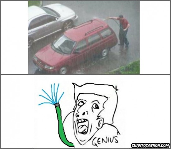 coche,genius,lavar,lluvia,manguera