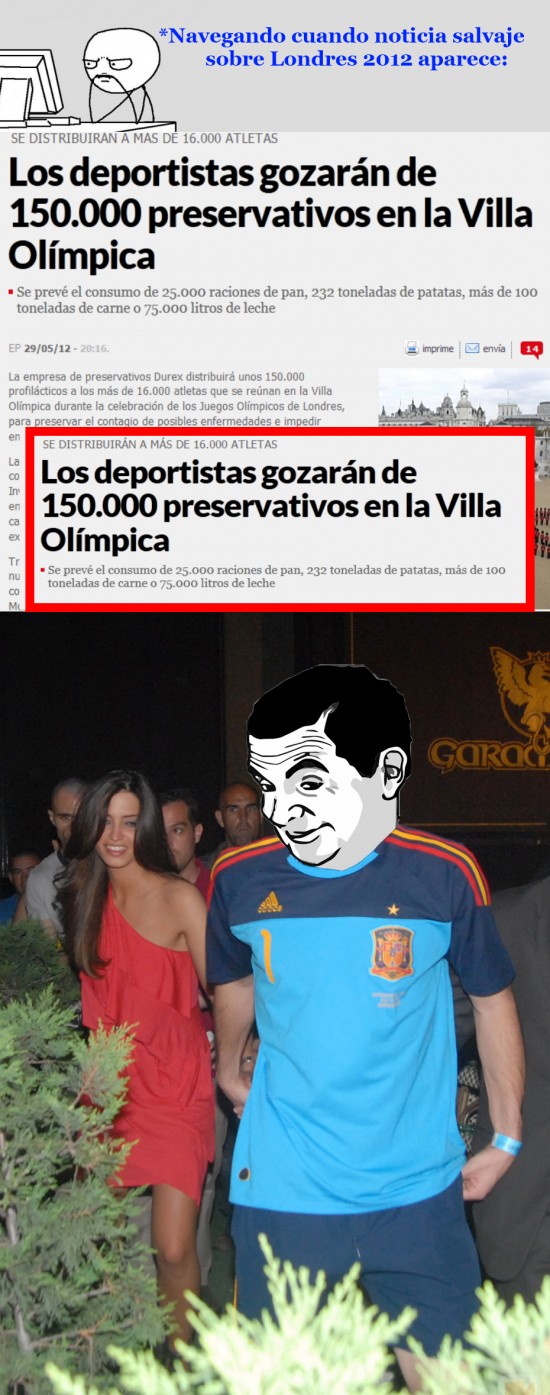 condones,If you know what i mean,Iker Casillas,Mr Bean,Olimpiadas,Sara Carbonero