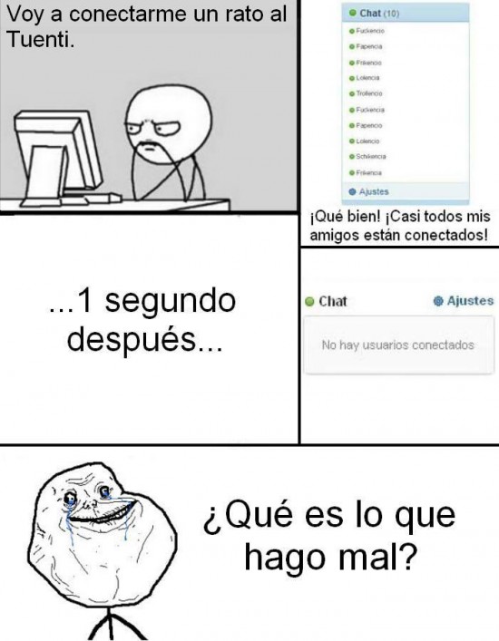 computer guy,forever alone,redes sociales,tuenti