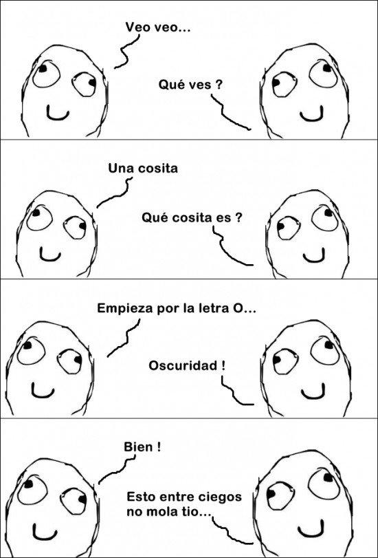 Cuando te veo me ves, cuando me ves te veo y no te parezco feo. - Charada e  Resposta - Geniol