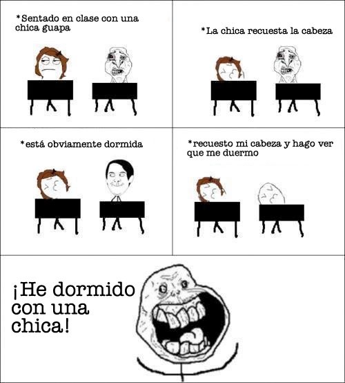 chica,dormir,forever alone,forever alone happy,pupitre