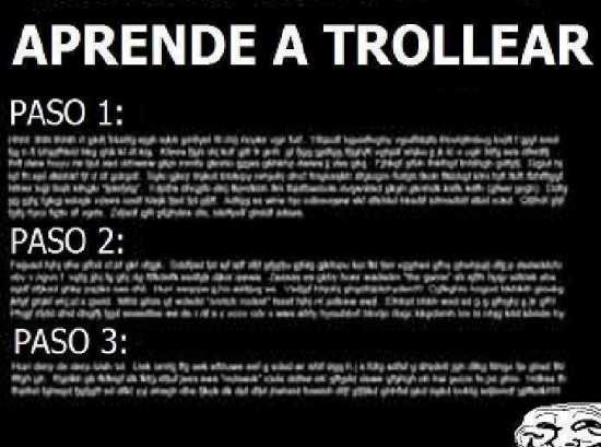 Trollface - Instrucciones para trolear