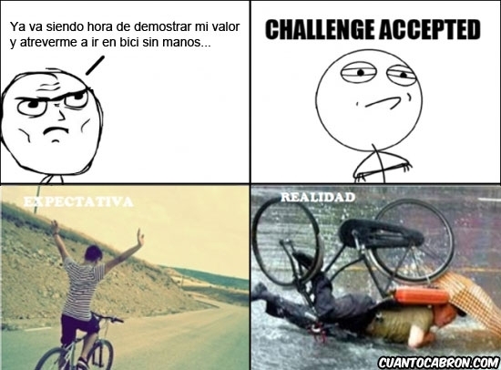 bici,bicicleta,caida,challenge acepted,hostia,sin manos