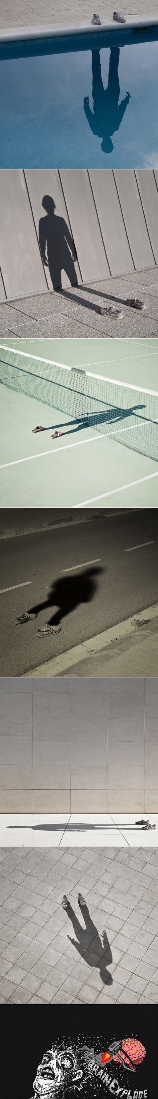 artista,brain explode,fotografías,pol úbeda,sombras,zapatillas,¿el hombre invisible?