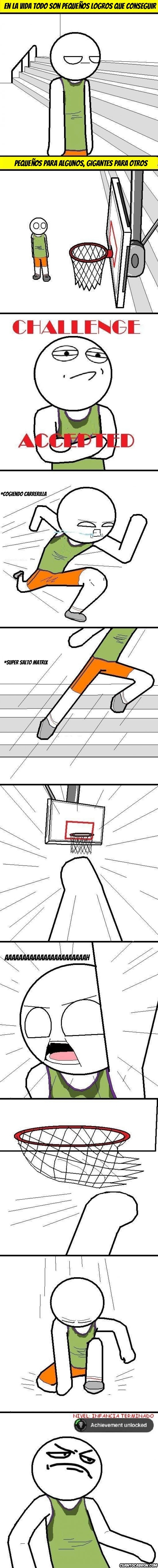baloncesto,basket,basquet,canasta,infancia terminada,logro desbloqueado,red,saltar,tocar