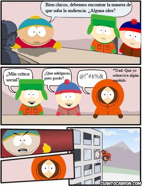 Cartman,Junta de accionistas,Kenny,Kyle,South Park,Stan,ventana