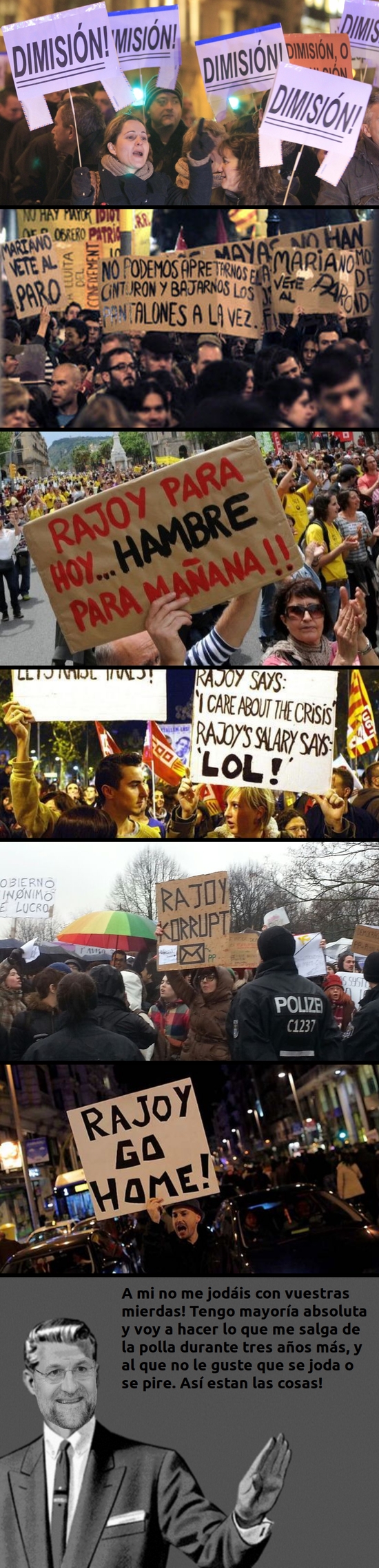 A mi no me jodas,pancartas,Rajoy,revolución