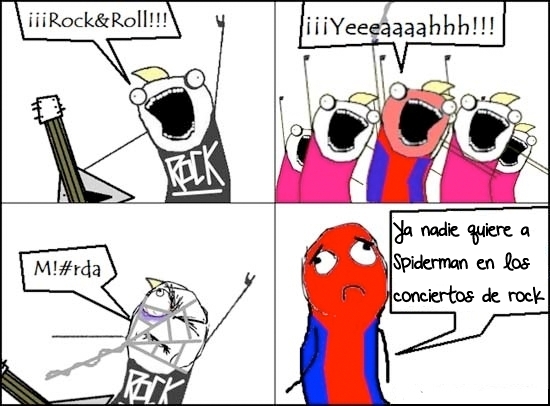 araña,fail,hombre,rock and roll,Spiderman