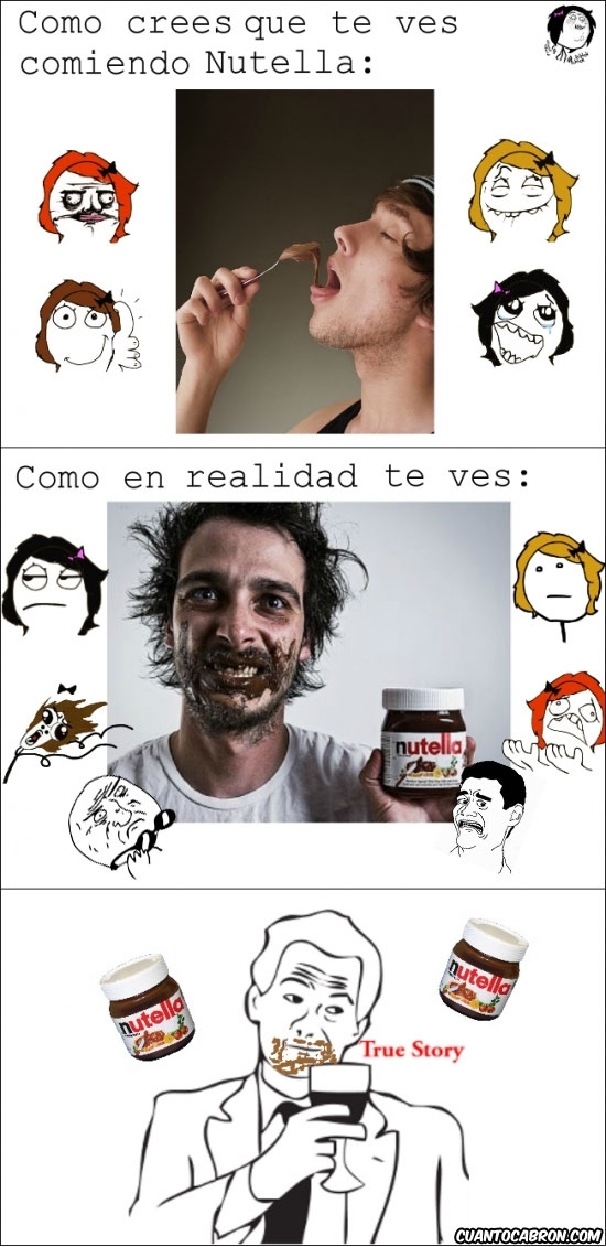 Chicas,Expectativa,Mother of god,Nutella,Realidad,True story
