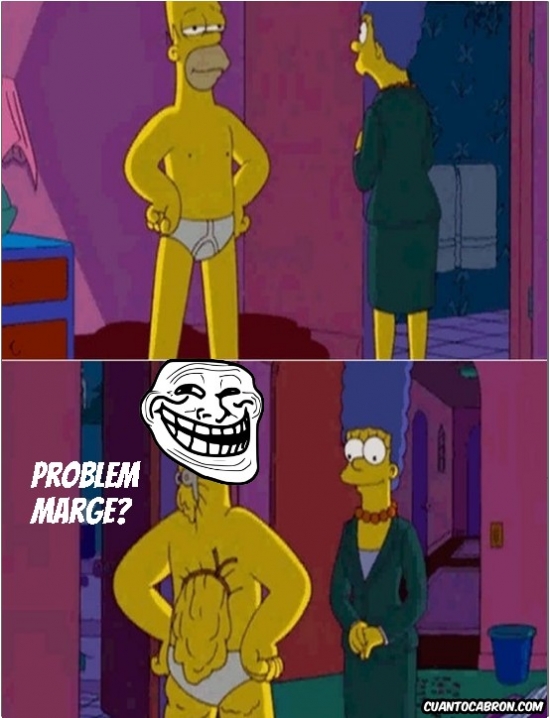 Trollface - Oh Homer, parece que has perdido bastante pes... ¡PUAJ!