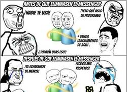 Enlace a Messenger después antes y después de su eliminación