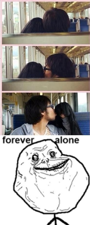 Forever_alone - Mi novia y yo en el autobús