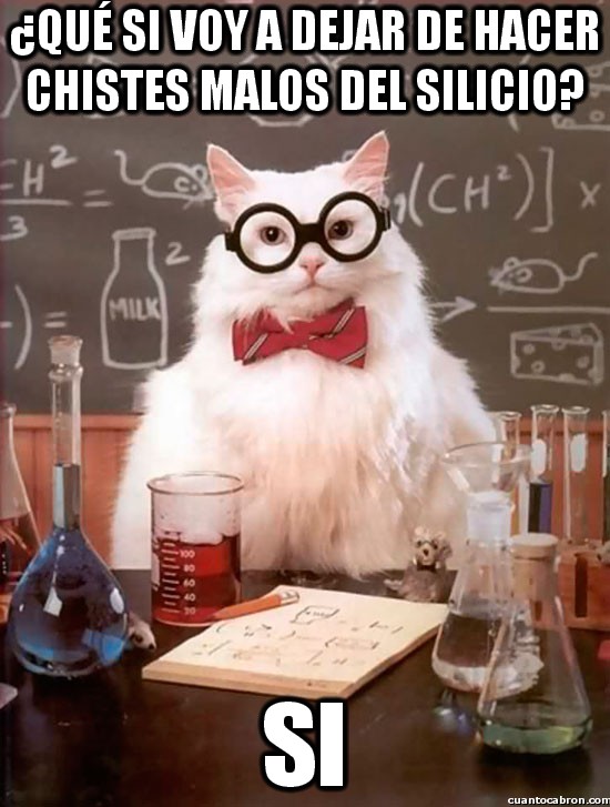 chiste malo,ciencia,gato,quimica,Si,Silicio,tabla periodica