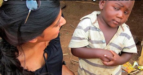 niño africano escéptico original