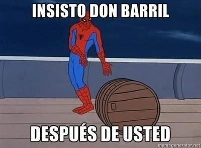 barril,educado,pose,Spiderman