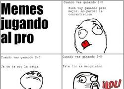 Enlace a Jugando al pro y las reacciones según el resultado