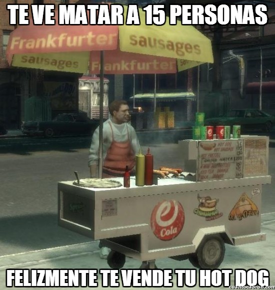 Gta IV,hotdog,puestos de comida,videojuegos