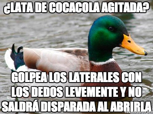 Pato_consejero - ¿Lata de Cocacola agitada?