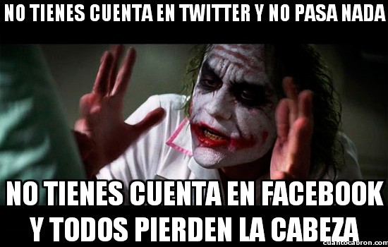 Joker - Twitter sí pero Facebook no