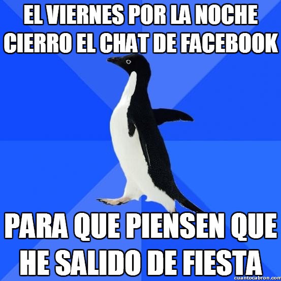 facebook,fiesta,noche,pingüino,viernes
