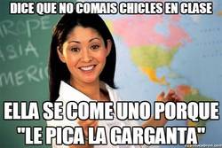 Enlace a Dice que no comais chicles en clase