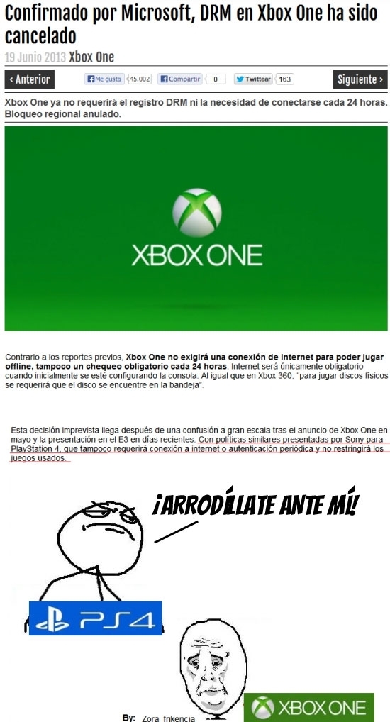 Fuck_yea - Xbox One intenta igualarse a PS4