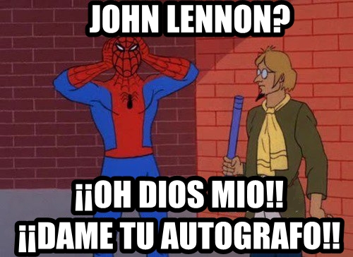 autografo,beatles,john lennon,spiderman 60s