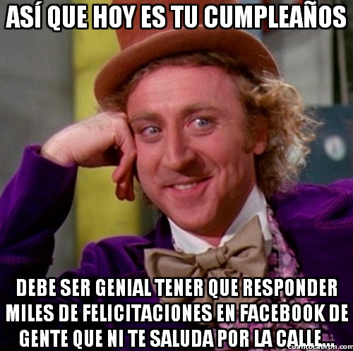 Wonka - Las felicitaciones de cumpleaños por Facebook