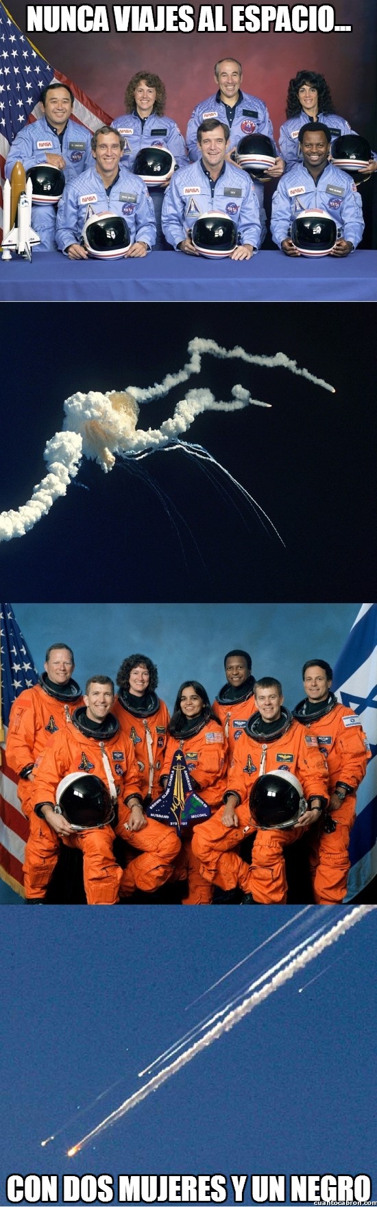 accidente,astronautas,challenger,columbia,espacio,mujeres,nasa,negro,S18,viajar