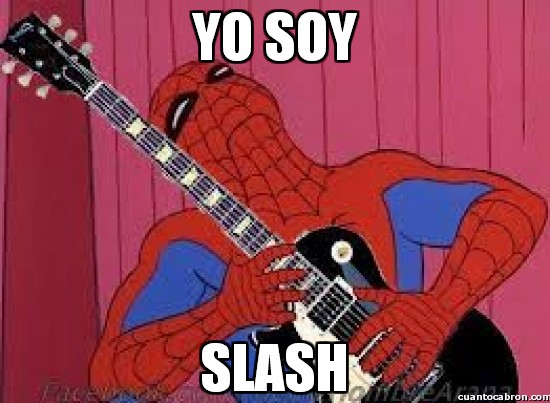 guitarra electrica,rock metal crash,slash,spiderman
