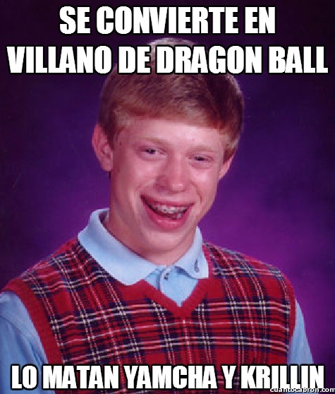 dbz,dragon ball,krillin,mala suerte,villano,yamcha