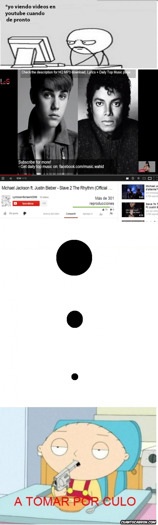 a tomar por culo,Justin Bieber,Michael Jackson,Slave 2 The Rhythm,youtube