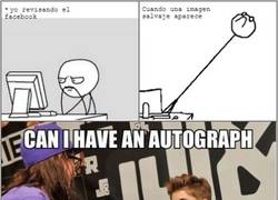 Enlace a Justin... ¿me firmas un autógrafo?
