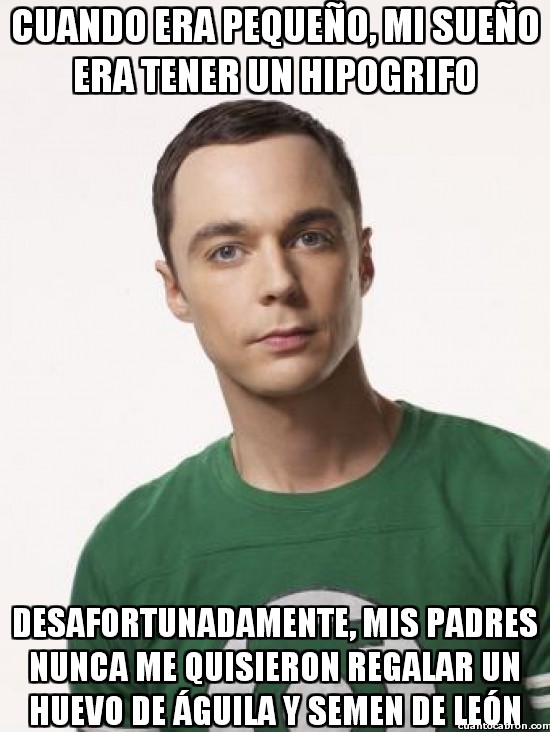Meme_otros - El sueño truncado de infancia de Sheldon Cooper