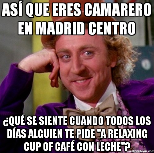 ana botella,annie bottle,camarero,madrid centro,plaza mayor,relaxing cup of cafe con leche