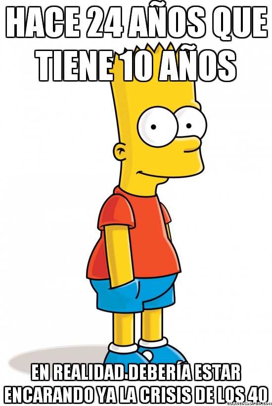 Meme_otros - Bart Simpson y su secreto de la eterna juventud