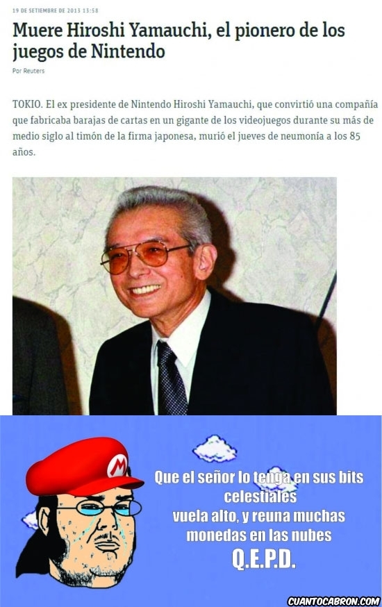 Actualidad,Hiroshi Yamauchi,Historia,Mario,Nintendo,Noticia