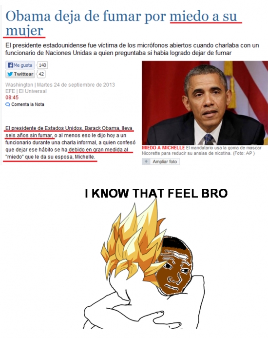 Goku,I Know that feel bro,miedo,mujer,noticia,Obama