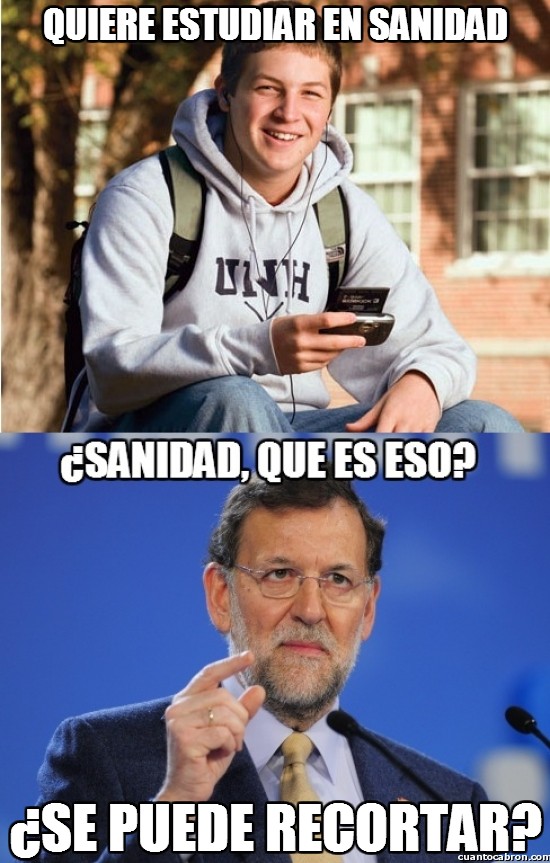 estudiante,que se recorte otra cosa,Rajoy,recortes