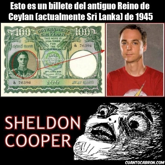 Inglip - ¿Sheldon en un billete?