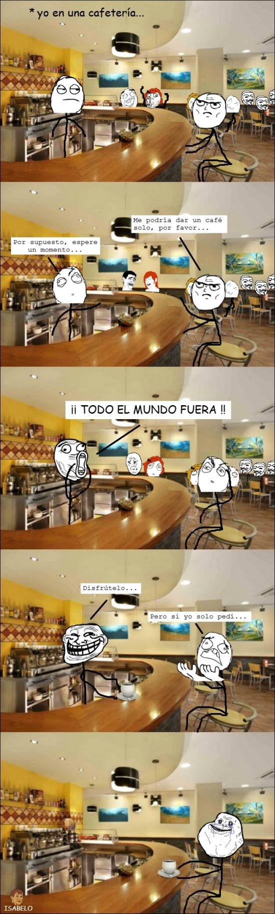 Cafe,Cafeteria,determined,forever alone,happy,LOL,okay,solo,trollface