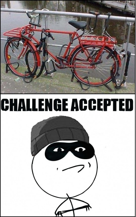 bicicleta,candado,Challenge Accepted,ladron,robar
