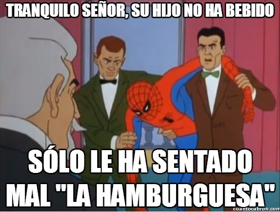 Spiderman60s - Hamburguesas que le sientan fatal a Spiderman