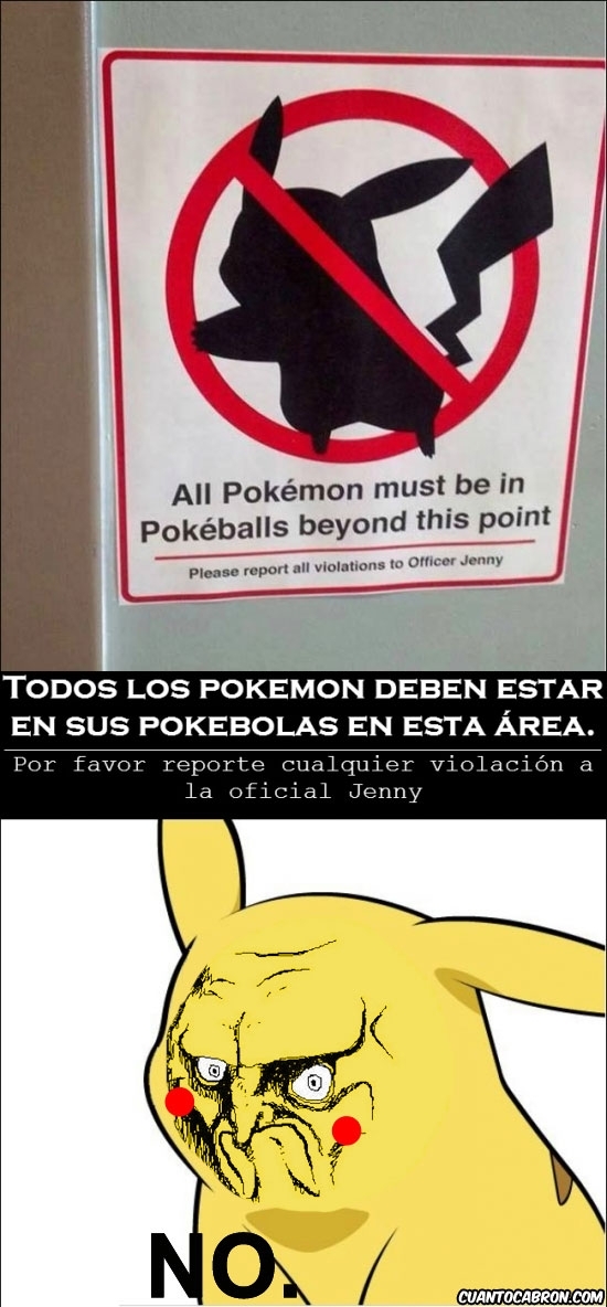 Área,NO,Oficial Jenny,Pikachu,Pokeball,Pokebolas,Prohibir