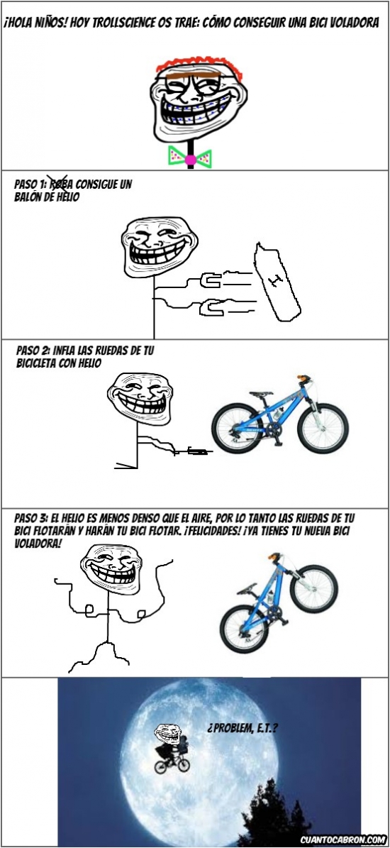 Trollface - ¿Cómo conseguir una bici voladora?