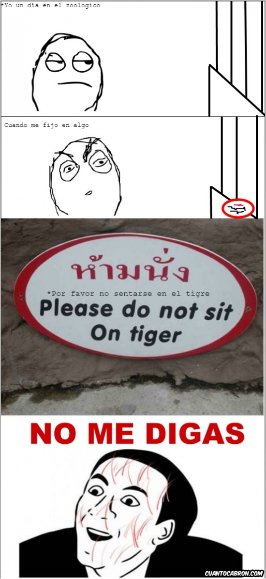 en el tigre,encima,letrero,no me digas,sentarse,tigre,zoologico