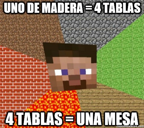 cosas raras,madera,mesa,sin razon,tipico de minecraft