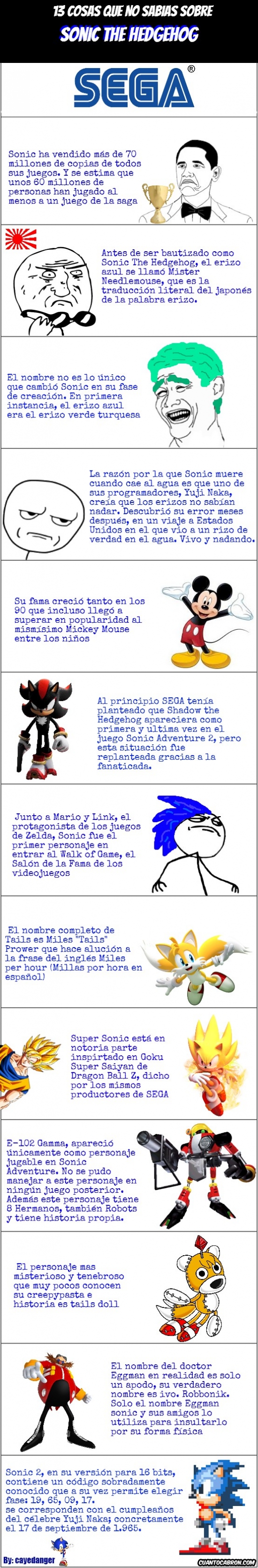 Otros - [Tema de la semana] 13 Cosas que no Sabias de Sonic The Hedgehog